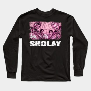 Sholays Thrilling Climactic Showdown Long Sleeve T-Shirt